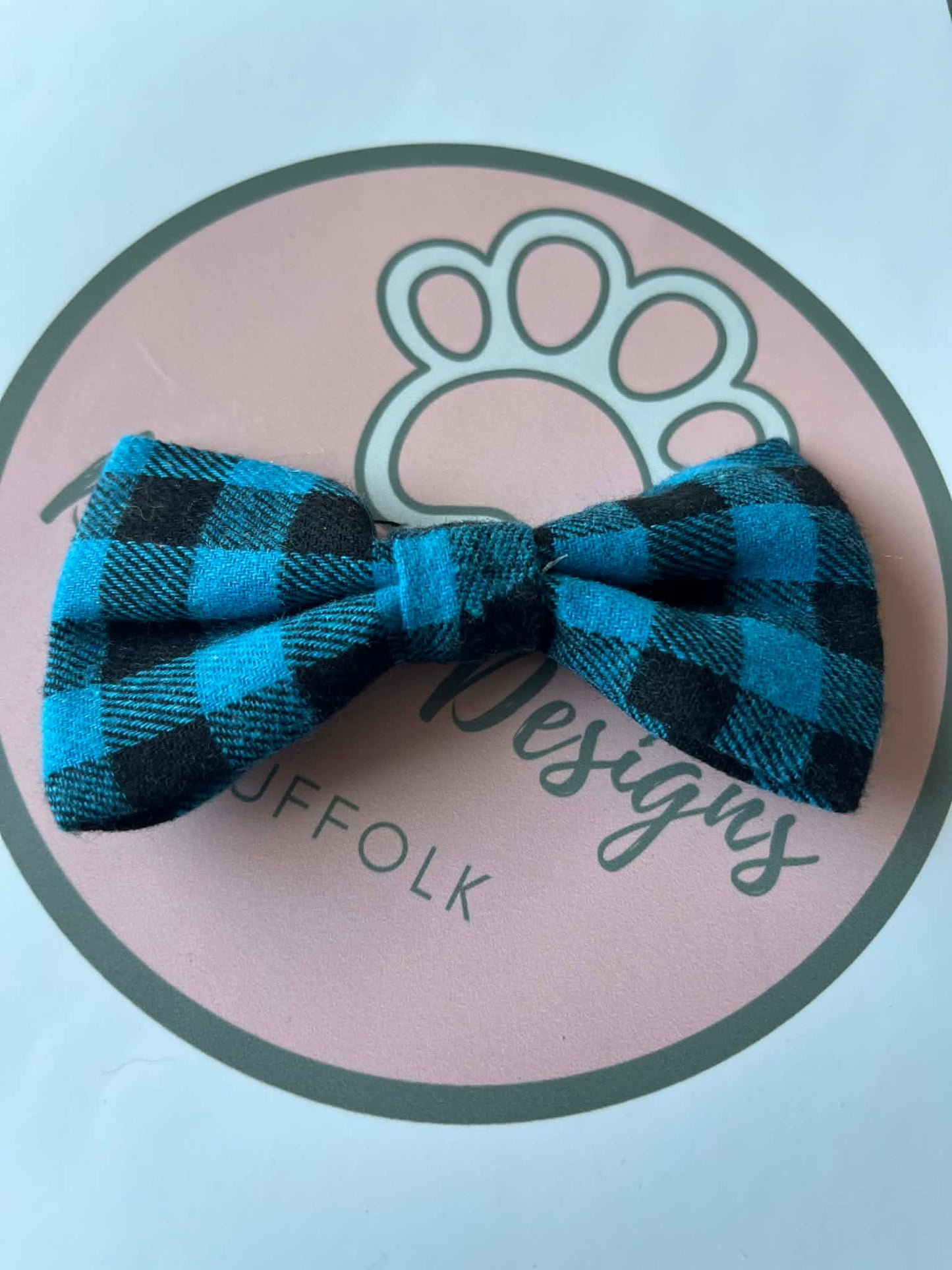 Checked Dog Bowties