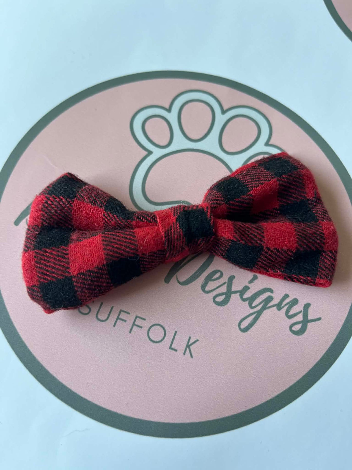 Checked Dog Bowties